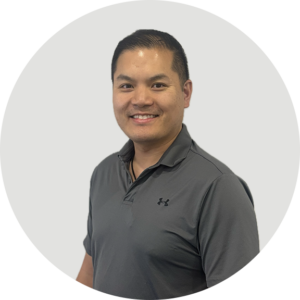 Professional headshot portrait of Kevin Choi, a male Registered Physiotherapist.
